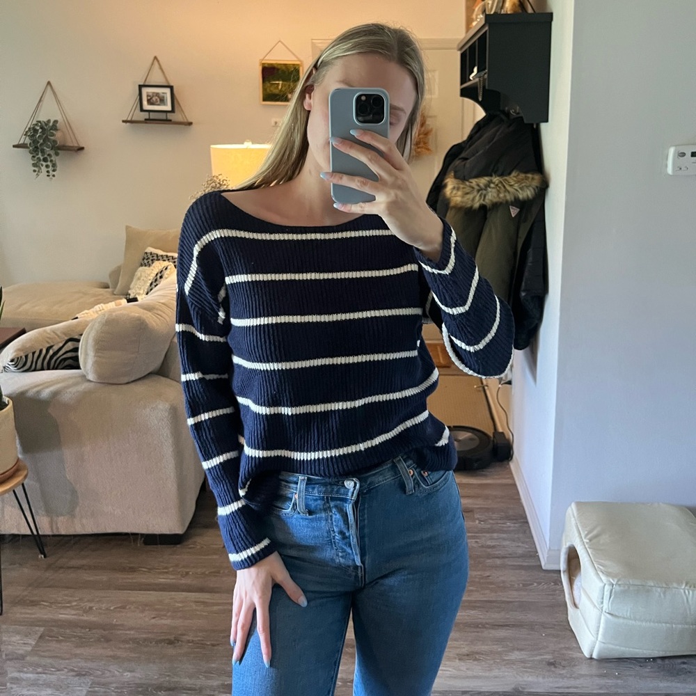 Striped blue sweater